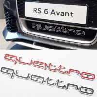 Car Front Head Grille Emblem Quattro Badge Sticker Decals Accessories ABS For Audi A3 A4 A5 A6 A7 A8 Q3 Q5 Q7 S3 S4 S5 S6 S7 RS4