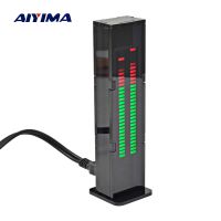 AIYIMA แผงวงจรขยายเสียงตัวชี้วัดสเปกตรัมเสียงดนตรีแบบ AS30 LED ตัวชี้วัดระดับเอสซีเอ็มมิเตอร์ปรับความเร็วได้พร้อมเคส