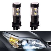 2ชิ้นไฟสีขาวไฟเบรก1000Lm 6000K 12V-24V Dc ไฟเบรค Led ไฟเบรกไฟวิ่งกลางวัน