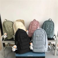 【hot sale】┇№ C16 Large capacity solid color backpack schoolbag female college student simple all-match Korean style work clothes style al