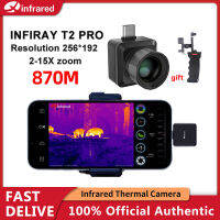 INFIRAY T2 PRO Thermal Imager สำหรับล่าสัตว์ค้นหากลางแจ้ง1492M 256X192กล้องอินฟราเรดโทรศัพท์ Night Vision มือถือ IOS Android Type C