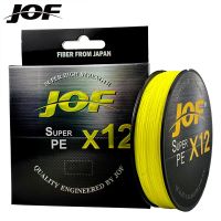 JOF 500ม. 300ม. 100ม. 12เส้นถักเปีย25-92LB มัลติฟิลา PE เอ็นตกปลาถักเปียตกปลาในทะเลสาบ