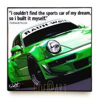 รูปภาพ รถ Porsche 911 Car ปอร์เช่ รูปภาพ​ติดผนัง pop art พร้อมกรอบและที่แขวน กรอบรูป Supercar sports car รถสปอร์ต แต่งบ้าน ของขวัญ