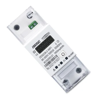 TOMZN 1P+N 65A Tuya WIFI Smart Bidirectional Energy Meter Timer Power Consumption Monitor KWh Meter Wattmeter SMARTLIFE