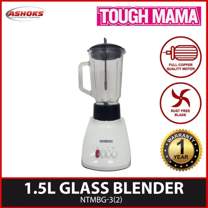 Tough Mama NTMBG 3 Blender 1.5L / 1.5L Glass Blender Black / Blender