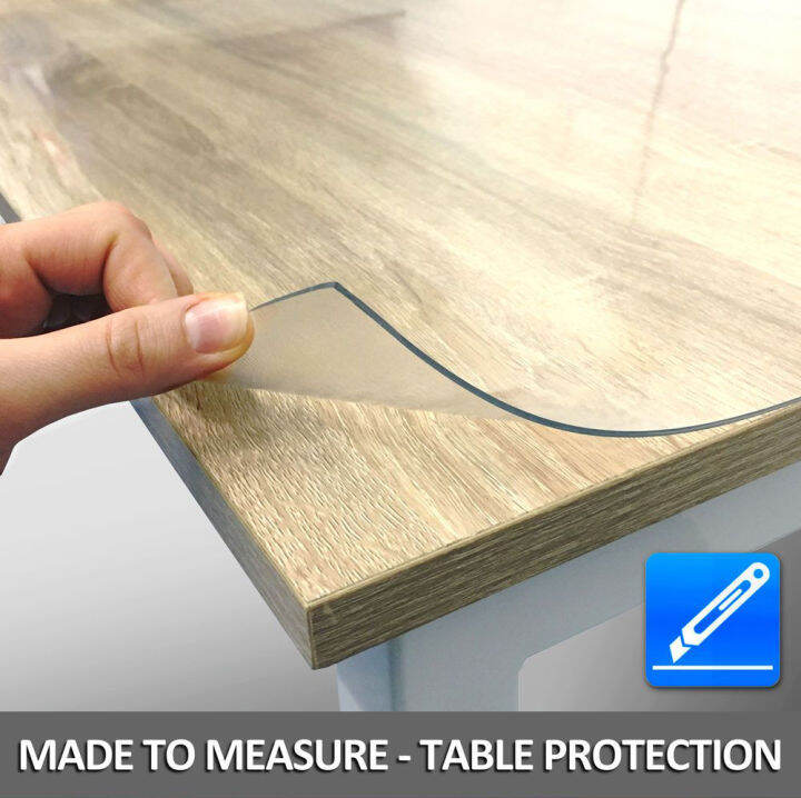 Thick PVC Soft Crystal Clear Plastic Table Cover Vinyl Protector Sheet Transparent Heavy Duty