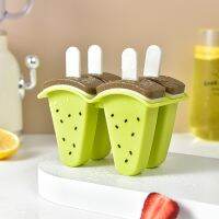 hot【cw】 Watermelon Mold 4/6 Popsicle Set Reusable with Stick dropship