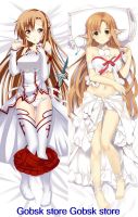 (หากกำหนดเองติดต่อเรา) ศิลปะดาบอะนิเมะ DIY ออกแบบเองออนไลน์ Yuuki Asuna Dakimakura ปลอกหมอนตกแต่งชุดคอสเพลย์ผู้หญิงกอดปลอกหมอน C