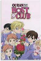 อะนิเมะ Ouran High School Host Club 1โปสเตอร์ภาพตกแต่งศิลปะบนผืนผ้าใบสำหรับติดกำแพงห้องนั่งเล่นโปสเตอร์ภาพวาดตกแต่งห้องนอน24x36inch60x90cm