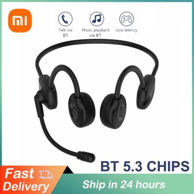 ZZOOI XIAOMI Bone Conduction Headphones Wireless BT 5.3 Earphone ENC Noise Cancelling Headset Hands-free Earbuds with Microphone