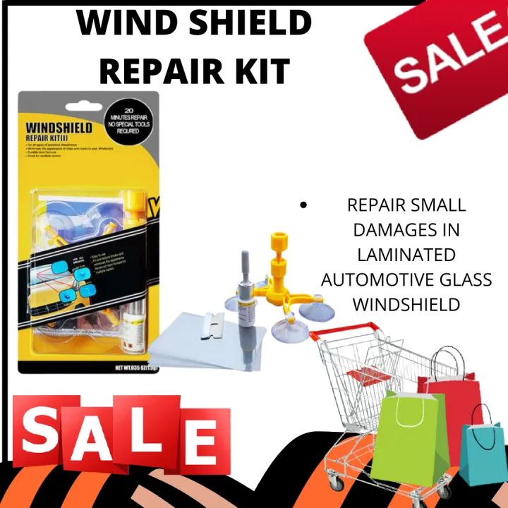 Windshield Repair Kit DIY Clearshield Auto Glass Rock Chip Repair Kit