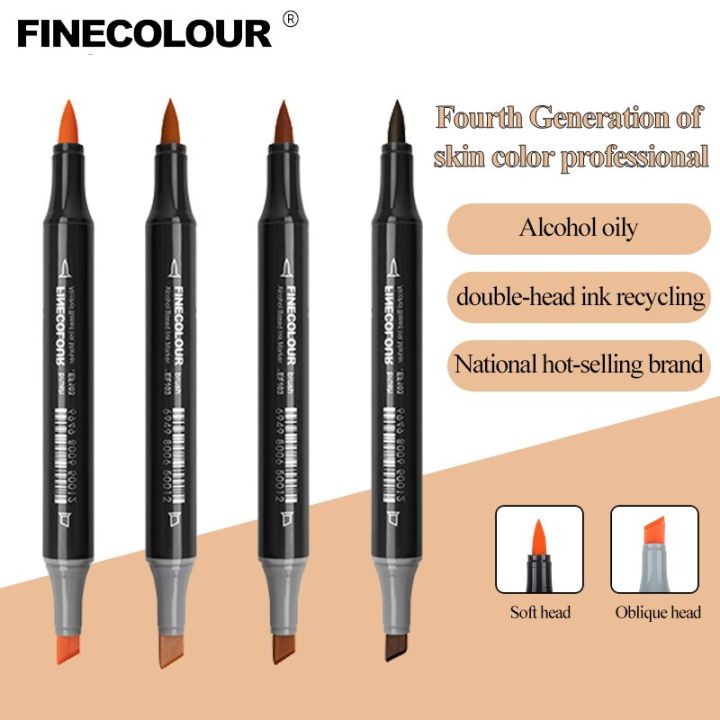 finecolour-ef103-12-24-36-skin-colors-alcohol-based-ink-art-markers-calligraphy-marker-double-headed-brush-markers-for-drawing