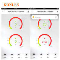 KONLEN Tuya สมาร์ทชีวิตก๊าซธรรมชาติ CO รั่วคาร์บอนมอนอกไซด์ตรวจจับ WIFI CH4มีเทนการรั่วไหลที่ติดไฟถ่านหินบ้านปลุก Sensorhot