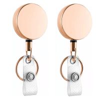 【CW】 New Retractable Badge Reel Clip Holder Students Doctor ID Card Gold Keychain