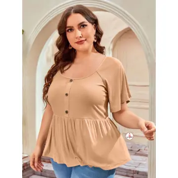 Plus size womens formal hot sale tops