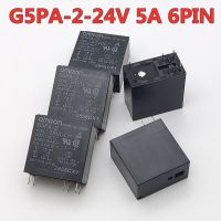 【❂Hot On Sale❂】 wuji39292 รีเลย์2ชิ้น/ล็อต G5pa-2-24vdc 6pin 5a 24V และ