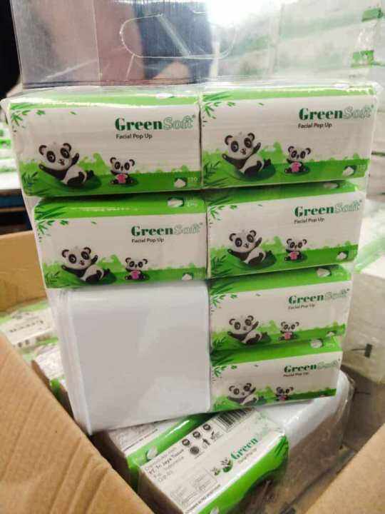 GreenSoft / Facial Pop Up / Tissue 130 Sheets 2 PLY / 130 Sheets Mini ...