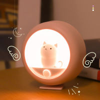 Novelties LED Sensor Night Light Cute Cat Bedroom Atmosphere Light USB Cabinet Wall Lamp Smart Home Lighting Bedroom Ornaments