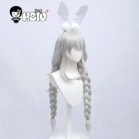 MNF LE MALIN Cosplay Wig Game Azur Lane Cosplay HSIU silver white Braided long hair White Rabbit ear headdresse Malin Wig