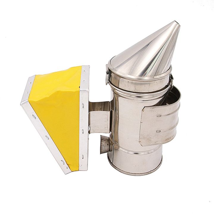 cosh-bee-hive-smoker-bee-keeper-smoker-stainless-steel-heat-chamber-yellow-bellow-beekeeping-equipment-bee-smoker-for-b