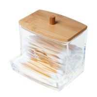 Acrylic Cotton Swabs Storage Holder Box Portable Transparent Makeup Cotton Pad Cosmetic Container Jewelry Organizer Case ww