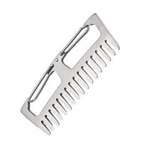 Mini Anti-Static Titanium Portable Hanging Buckle Comb Hanging Buckle for Outdoor Travel