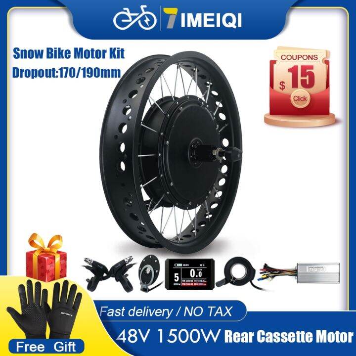 Ebike Fat Tire Conversion Kit 20 26 Inch 4.0 Tyre 48V 1500W Rear