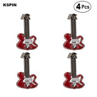 Guitar Lapel Pin Badge  Brooch Icons 4pcs Fashion Brooches Pins