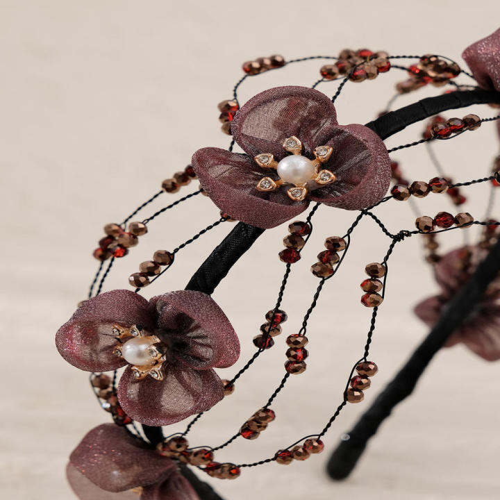 floral-hair-wreath-gold-plated-hair-clip-crystal-encrusted-hairpin-diamond-studded-hair-comb-rhinestone-hair-barrette