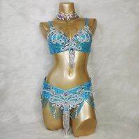 hot【DT】 Belly Costume Wear women gogo bikini show Bar Belt 2pc Set party costumes