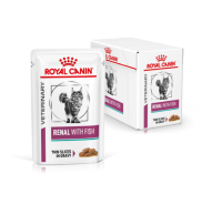 (12 ซอง) Royal Canin Renal Feline With Fish Pouch 85 g อาหารเปียก แมวโรคไต 85g