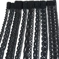 (5 Meters/roll) Black Cotton Embroidery Hollow Out Ribbon Fabric Decoration DIY Decorative Sewing Handmade Craft Materials Fabric  Material