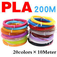 PLA Filament สำหรับปากกา3D วัสดุการพิมพ์1020ม้วน10ม. เส้นผ่านศูนย์กลาง1.75มม. 200ม. ไม่มีกลิ่นความปลอดภัยพลาสติก Refill สำหรับ3D เครื่องพิมพ์ปากกา