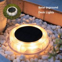 【LZ】♀  Solar Enterrado Luzes para Pátio Impermeável Iluminação Gramado Pátio Paisagem Parque Piso Lâmpadas de Inserção Novo Jardim 10PCs