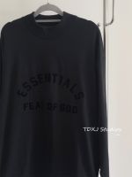 Top Quality FEAR OF GOD double-line arc single-row silicone ESSENTIALS FOG bottoming long-sleeved T-shirt