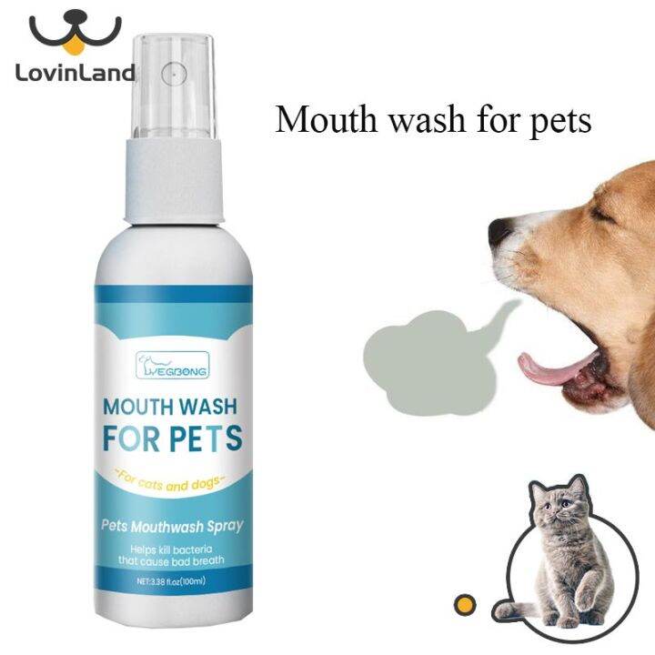 Pet Fresh Breath Dental Spray 100ml Dogs and cats Mouthwash Without