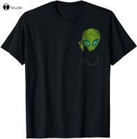 Alien Pocket Cool Funny Cute Peace Ufo Gift T-Shirt Funny Vintage Gift For Men S-4XL-5XL-6XL