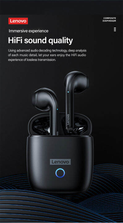lenovo-lp50-หูฟังไร้สาย-tw-s-หูฟังบลูทูธ-ไร้สาย-กันเหงื่อ-ฟังก์ชั่น-touch-control-หูฟังบลูทูธไร้สาย-lp50