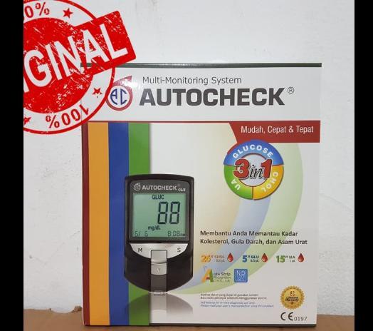 Alat Cek Darah Autocheck 3in1 Cek Gula Darah Asam Urat Kolestrol