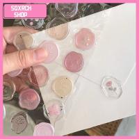 SQXRCH SHOP 36/54PCS วินเทจ ตราประทับตราประทับขี้ผึ้ง อินส์ โปร่งใสโปร่งใส สติกเกอร์ตราประทับประทับตรา เครื่องเขียนสเตชันเนอรี ดอกไม้และดอกไม้ ป้ายปิดผนึกซองจดหมาย สมุดเก็บภาพทำเอง