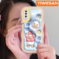 YIWESAN เคส A30s ลาย A50s A50กาแลคซีของปลอกสำหรับ Samsung 3D ลายการ์ตูนน่ารักกรอบซิลิโคนนิ่มสีสันสดใสเคสโทรศัพท์แบบใสเคสโปร่งใสกันกระแทกป้องกันเลนส์กล้อง