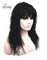 StrongBeauty Long Fluffy Waves BlackBrown Full Synthetic Wig Womens Wigs COLOUR CHOICES