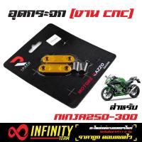 ฝาอุดกระจกแต่ง อุดกระจกแต่ง งานCNC สำหรับ NINJA250-300-400-650 สีทอง