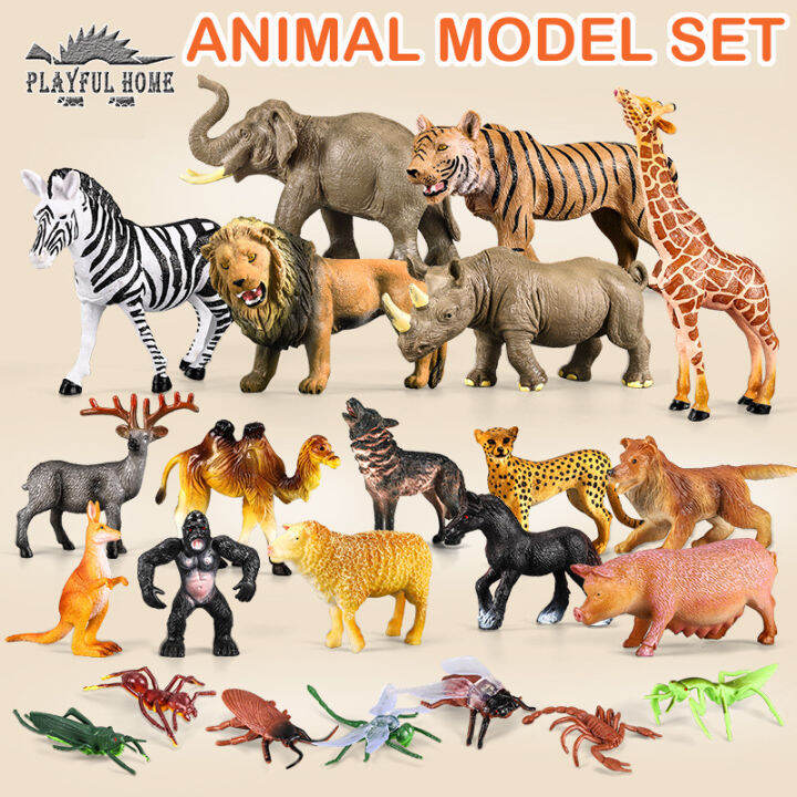 Wildlife Animals Model Toy Set Realistic Animal Action Figure