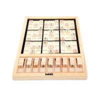 Wooden Sudoku Puzzles Board Game With Drawer 81 Sudoku Puzzles Tiles For 1-9 Numbers Puzzles Math Brain Teaser Desktop Toys