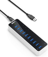 [Upgraded Version] Anker USB 3.0 SuperSpeed 10-Port Hub Including a BC 1.2 Charging Port with 60W (12V / 5A) Power Adapter [VIA VL812-B2 Chipset and Updated Firmware 9081] AH231