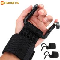 1Pair Weight Lifting Support Strap Hook Gym Weightlifting Training Fitness Wrist Support Grips Black Wristband Gloves