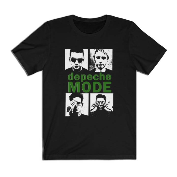 เสื้อยืดสไตล์วินเทจย้อนยุค-depeche-mode-ดีไซน์แฟน80s