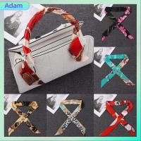 ADAM 2Pcs ผู้หญิง ผู้หญิง อุปกรณ์ตกแต่ง ข้อมือ/เอว ผ้าพันคอคอ ริบบิ้นหูหิ้วกระเป๋าถือ ผ้าพันคอริบบิ้นตกแต่ง ผ้าพันคอไหมขนาดเล็ก