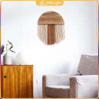 WBLight Macrame ผ้าปูแต่งพู่ Boho แขวนผนังสำหรับพื้นหลังของครอบครัวห้องนอน